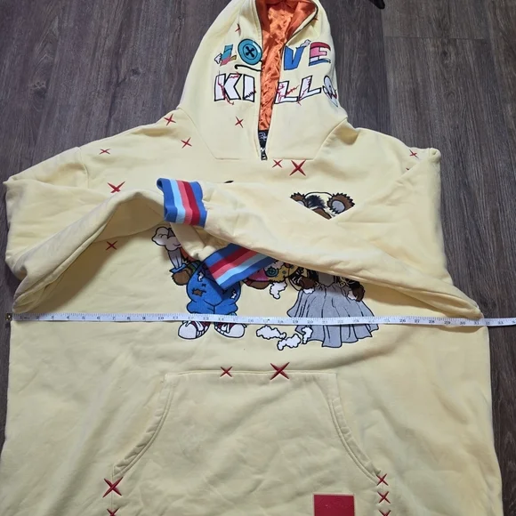 Freshjive Love Kills Hoodie 4XB Big &Tall Graphic Bears Chucky Bride Horror Rare